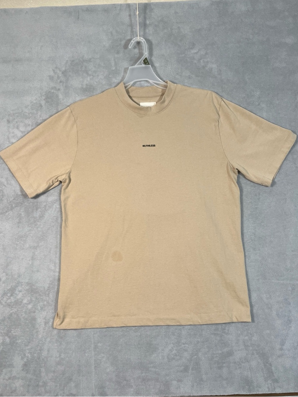 Short Sleeve Crew Tee in Beige